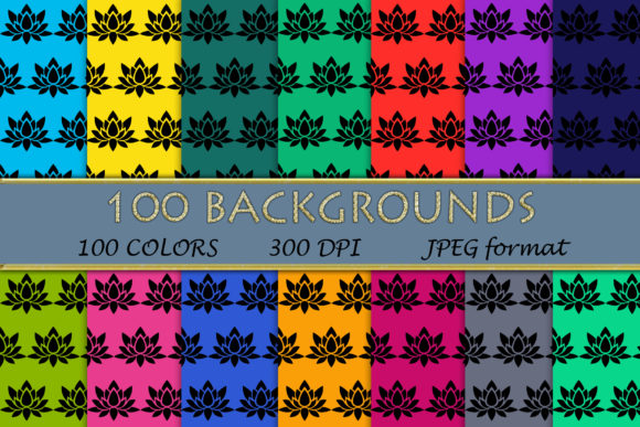 100 Lotus Pattern, Yoga Digital Papers: A Versatile Resource for Creative and Professional Workflows