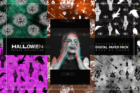 12 Halloween Digital Paper Scrapbook: A Creative Resource for DIY Enthusiasts
