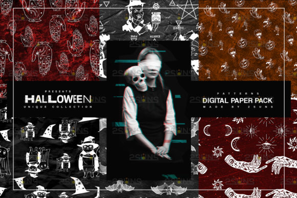 22 Halloween Digital Papers for Creative Projects