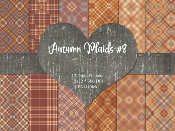 Autumn Plaids 8 Digital Papers