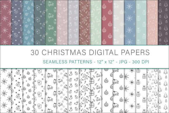 Christmas Hand Drawn Digital Papers: A Designer's Essential Resource
