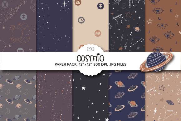 Cosmic Star Digital Paper, Mystical Eye: A Versatile Design Asset for Creative and Professional Workflows