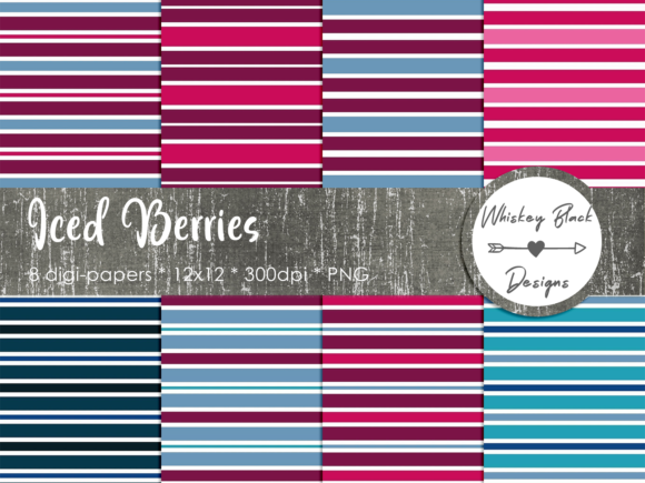 Exploring the Versatility of Iced Berry Stripes Digital Pattern Papers