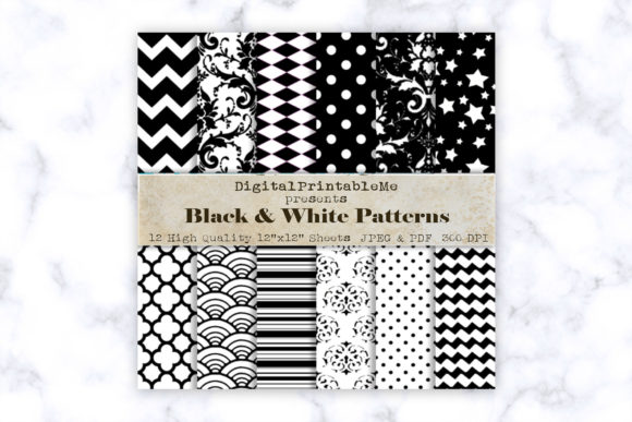 Exploring the Versatility of the Black White Digital Paper Scrapbook Pack