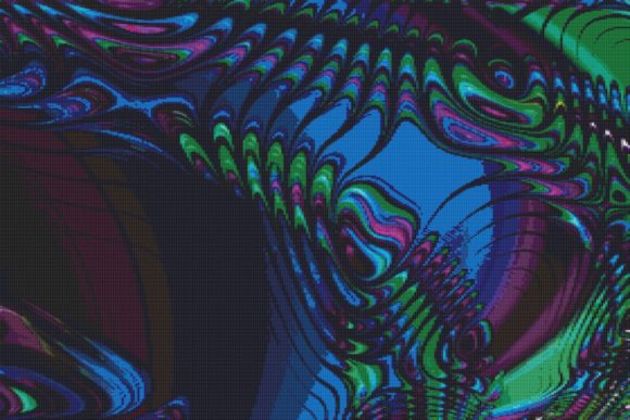 Fractal Cross Stitch Pattern - Blue: A Detailed Guide for Stitchers of All Levels