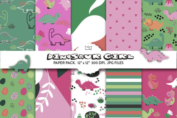 Fun Dinosaur Digital Paper Pack, Kids: A Creative Resource for All Ages