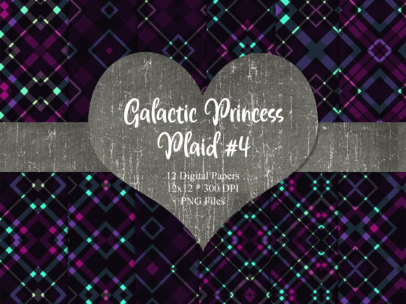 Galactic Princess Plaid 4: A Versatile Digital Paper for Creative Projects