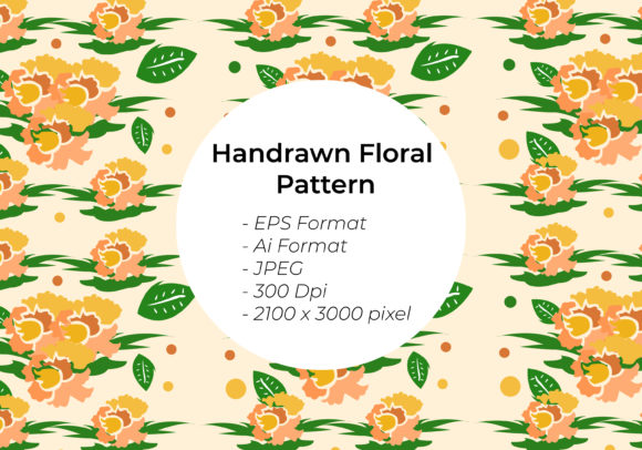 Handrawn Floral Pattern Background for Creative Projects