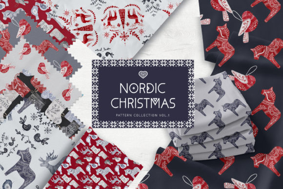 Nordic Christmas Digital Paper Pack 1: A Versatile Resource for Creative Projects