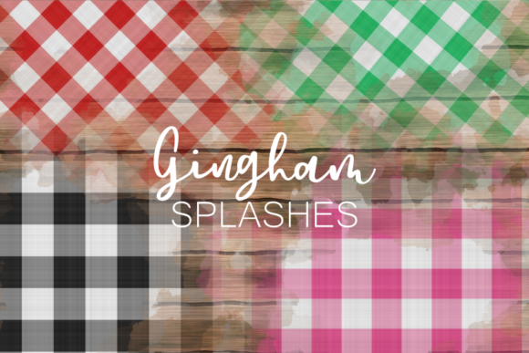 Pretty Festive Fabric Gingham Splashes