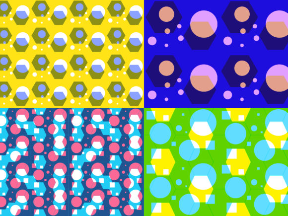Seamless Pattern Bundling Hexagon Circle: A Modern Design Essential