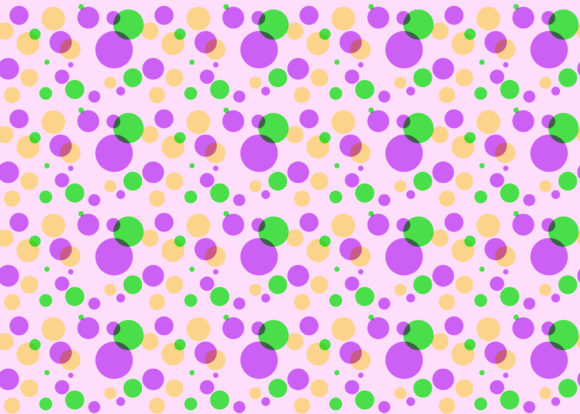 Seamless Pattern Circle Purple Green