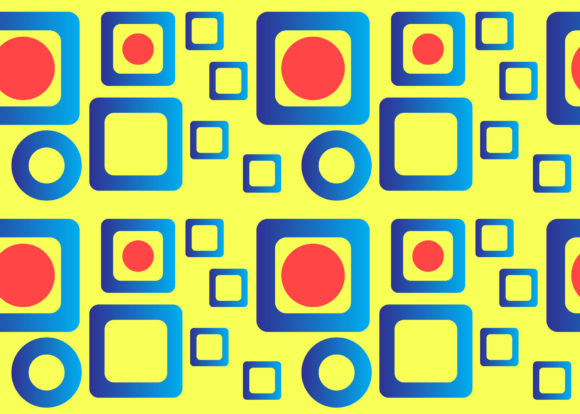 Seamless Pattern Red Dote Blue Square: A Versatile Design Element for Creative and Commercial Applications