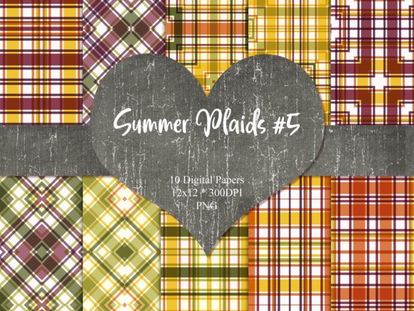 Summer Plaid 5: A Versatile Digital Paper for Creative Projects