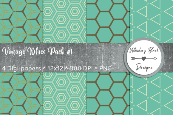 Vintage Blue Geometric Pattern Paper 1: Strategic Use for Creative and Professional Projects