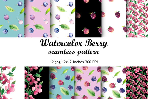 Watercolor Berry Seamless Pattern: A Versatile Design Resource for Creative Projects